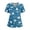 Sky Blue, variant on Scrubs for Women Wildflower Print Short Sleeve V Neck Soft Healthcare Wear