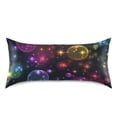 thumbnail image 3 of Rainbow Colored Bubbles Satin Pillowcase Envelope Design Pillow Covers 1 Pack Queen Size 20" x 30", 3 of 9
