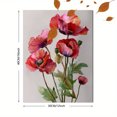 thumbnail image 3 of Vibrant Red Pink Poppies Canvas Wall Art，Floral Decor for Living Room Bedroom Office Dining Room Kitchen Hallway, 3 of 8