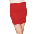 thumbnail image 1 of Doublju Women's H Line Mini Skirt with Elastic Waist Band (Plus Size Available), 1 of 4