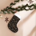 thumbnail image 7 of Salouo Keys Print Christmas Stockings,Large Xmas Stocking Set of 1 Holiday and Farmhouse Stocking for Christmas Holiday Party Decoration(17.7*11 Inch), 7 of 7