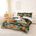 thumbnail image 3 of Catabedysis Retro Camper Bedding,Colorful Camp Print Duvet Cover Full For Boys,Multicolor,Polkadot Reversible,3-Piece,1 Duvet Cover and 2 Pillowcases, 3 of 6