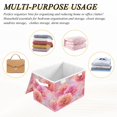 thumbnail image 7 of BZSMCE Storage Bin Cube Organizer Basket with Flip-Top Lid Pastel Rose Printed, 7 of 7