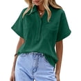 thumbnail image 3 of Ropa de moda para mujer, ropa de calle informal elegante, cómoda, camisas de lino de algodón para mujer, camisetas Vintage, Tops y2k, 3 of 4