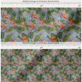 thumbnail image 2 of Soimoi Cotton Poplin Fabric Tropical Leaves,Plumeria & Heliconia Floral Print Fabric by The Yard 42 Inch Wide, 2 of 7