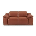 thumbnail image 3 of Pemberly Row Genuine Italian Leather Power Reclining Loveseat in Brown, 3 of 10