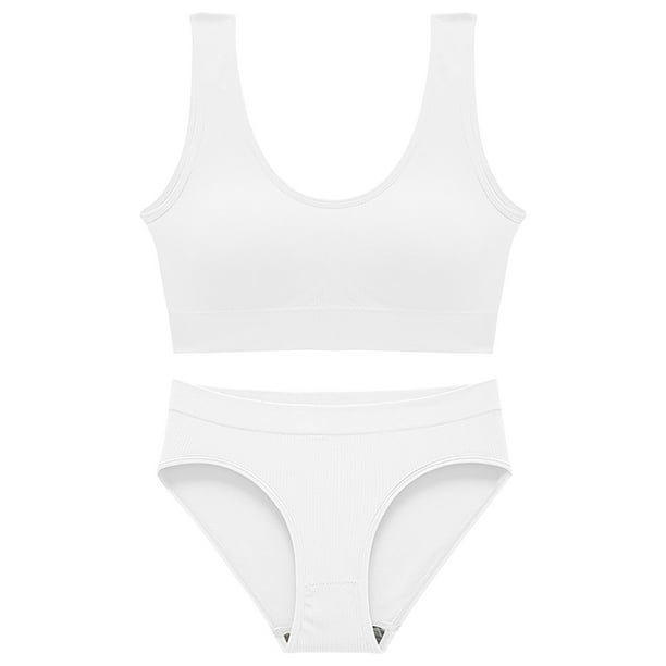 Conjunto de lencería sin costuras para mujer de 2 piezas con cuello en V y cuello halter: sujetador de cintura alta y tanga, nailon/spandex, color liso, sexy para la playa/ropa de dormir