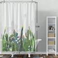 thumbnail image 2 of SUNOLIFE Cactus Shower Curtain Tropical Succulents Plants Waterproof Fabric Bathroom Curtain 72x78 in, 2 of 3
