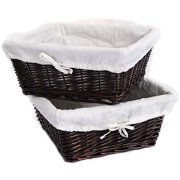 Burlington - Set of 2 Large Storage Baskets, Espresso