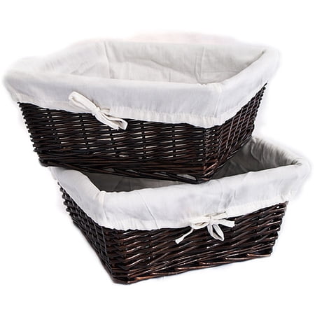 Burlington - Set of 2 Large Storage Baskets, Espresso