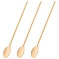 thumbnail image 1 of Cucharas de cocina de madera Hornear Mezclar Servir Utensilios artesanales Cuchara ovalada a granel Marionetas Mango largo Madera de haya para quemar leña y diferentes ocasiones - Juego de 3, 1 of 4