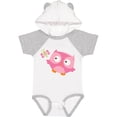 thumbnail image 3 of Inktastic Pink Owl and Butterfly Girls Baby Bodysuit, 3 of 5