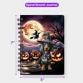 thumbnail image 5 of Spooky Halloween Night Witch Dachshund Glowing Pumpkins Spiral Bound Journal Wiener Dog Lover Gifts Idea 5x7in Spiral Notebook - 12015, 5 of 5