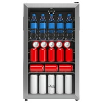 Arctic King 115-Can Beverage Fridge & Cooler, Stainless Steel Look, ARV115B1AST