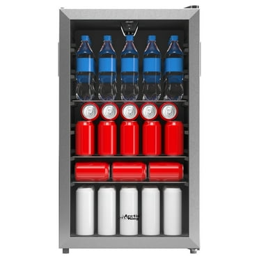 Arctic King 115-Can Beverage Fridge & Cooler, Stainless Steel Look, ARV115B1AST