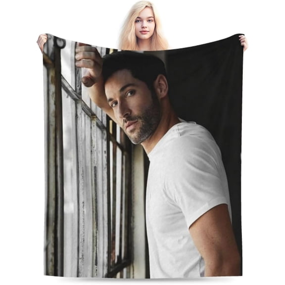 Blanket Tom Ellis Soft and Comfortable Warm Fleece Throw Blankets Yoga Blankets Beach Blanket Picnic Blankets Gift for Dorm Room Office Decor Sofa Bed Camping Travel All Season