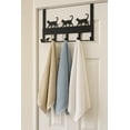 thumbnail image 4 of Mango Steam Metal over the Door Hanger Organizer for Towels, Hats, & More (Cat, Black), 4 of 6