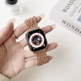 thumbnail image 2 of Compatible with Apple Watch Band 49mm for Women with Zinc Alloy Wristband with 8-row Chain Bracelet Strap Steel iWatch Series 9 8 7 SE2 6 5 4, (41mm 40mm 38mm),Rosegold, 2 of 3
