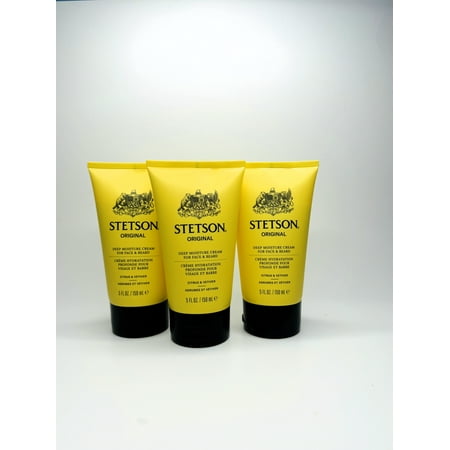 STETSON ORIGINAL - DEEP MOISTURIZER CREAM FOR FACE AND BEARD - (3 PACKS)