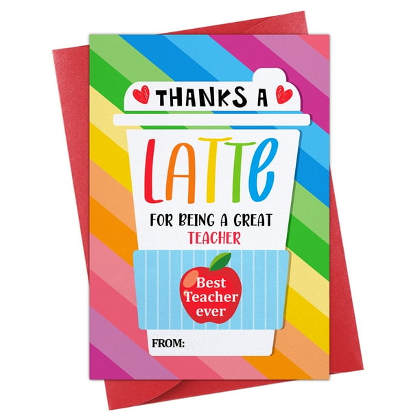 WaaHome Teacher Appreciation Cards Thank You Teacher Gifts Cards for