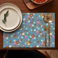 thumbnail image 5 of Pioneer Flower Floral Print Pattern Summer Placemats Table Placemats Set Of 4-Linen Kitchen Washable Placemats Table Mats 12x18 Inch Non-Slip Heat Resistant, 5 of 6