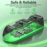 Controller Charger Station for Xbox Series/One-X/S/Elite with 2 x 4800 mWh Rechargeable Battery Packs, Charging Station Dock Stand for Xbox Controller Battery with 4 Battery Covers for Xbox Series/One