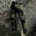 thumbnail image 4 of ShomPort Cargo Pants for Men Color Block Full Length Pants with Multi Pockets Workwear Outdoor Hiking Pants, 4 of 5