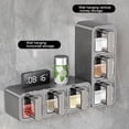 thumbnail image 6 of SouMaox Wall Mounted Seasoning Box Transparent Drawer Spice Container Condiment Dispenser Organizing Supplies for Home Kitchen Pantries, 6 of 9