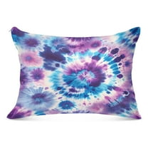 Tie-dye Art Plush Pillow Cases Standard Size Ultra Soft Warm Pillowcases with Zipper 20"x26"