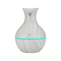 Btomtd Humidifiers For Bedroom,Air Humidifier,USB Humidifier Electric Wood Grain Essential Oil Diffuser Vase Mist Atomizer LED Sprayer For Home Office Car
