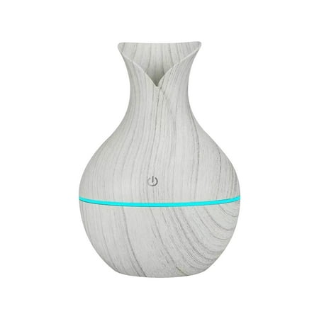 

Christmas Clearance USB Humidifier Electric Wood Grain Essential Oil Diffuser Vase Mist Atomizer LED Sprayer For Home Office Car