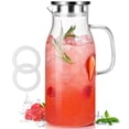 thumbnail image 1 of Jarra de vidrio LUNA&MANTHA de 2 litros con tapa y pico para bebidas frías y calientes, 1 of 8