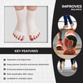 thumbnail image 3 of Happy Feet Toe Alignment Separator Socks, Prevent Foot Cramps and hammertoes, Toe Separator Massage Socks, 3 of 14