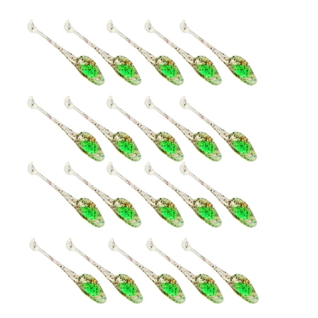 20pcs Artificial Baits Soft Fishing Lures Paddle Tail Swimbaits Fishing Lure