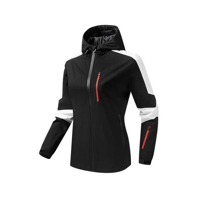 Veste Imperméable 2023 avec Capuche pour Femmes Mode Confortable Décontractée Veste à Blocs de Couleur Interchangeables Poche à Cordon Manches Longues à Capuche Vestes Décontractées Coupe-Vent Ajustable en Liquidation