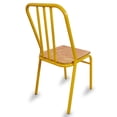 thumbnail image 2 of Sillas metálicas para restaurante, cafetería o comedor modelo Nisso con asiento de madera respaldo de Metal con tubo color amarillo Moblibar Moderno, 2 of 3