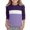 Purple, variant on REDARER Girls Long Sleeve Round Neck Color Block Tee Soft Comfortable Casual Top for Toddler Kids Stylish Everyday Wear,Kids Clothing,Size:7-8 Years