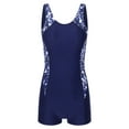 thumbnail image 3 of inhzoy Womens One Piece Swimwear Athletic Boyleg Swimsuit Tankini Navy Blue M, 3 of 7