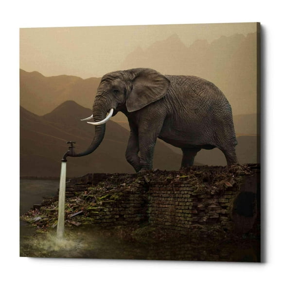 Epic Graffiti 'Hydrant' by Dariusz Klimczak, Canvas Wall Art, 12"x12"