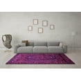 thumbnail image 3 of Ahgly Company Indoor Square Persian Purple Traditional Area Rugs, 4' Square, 3 of 4