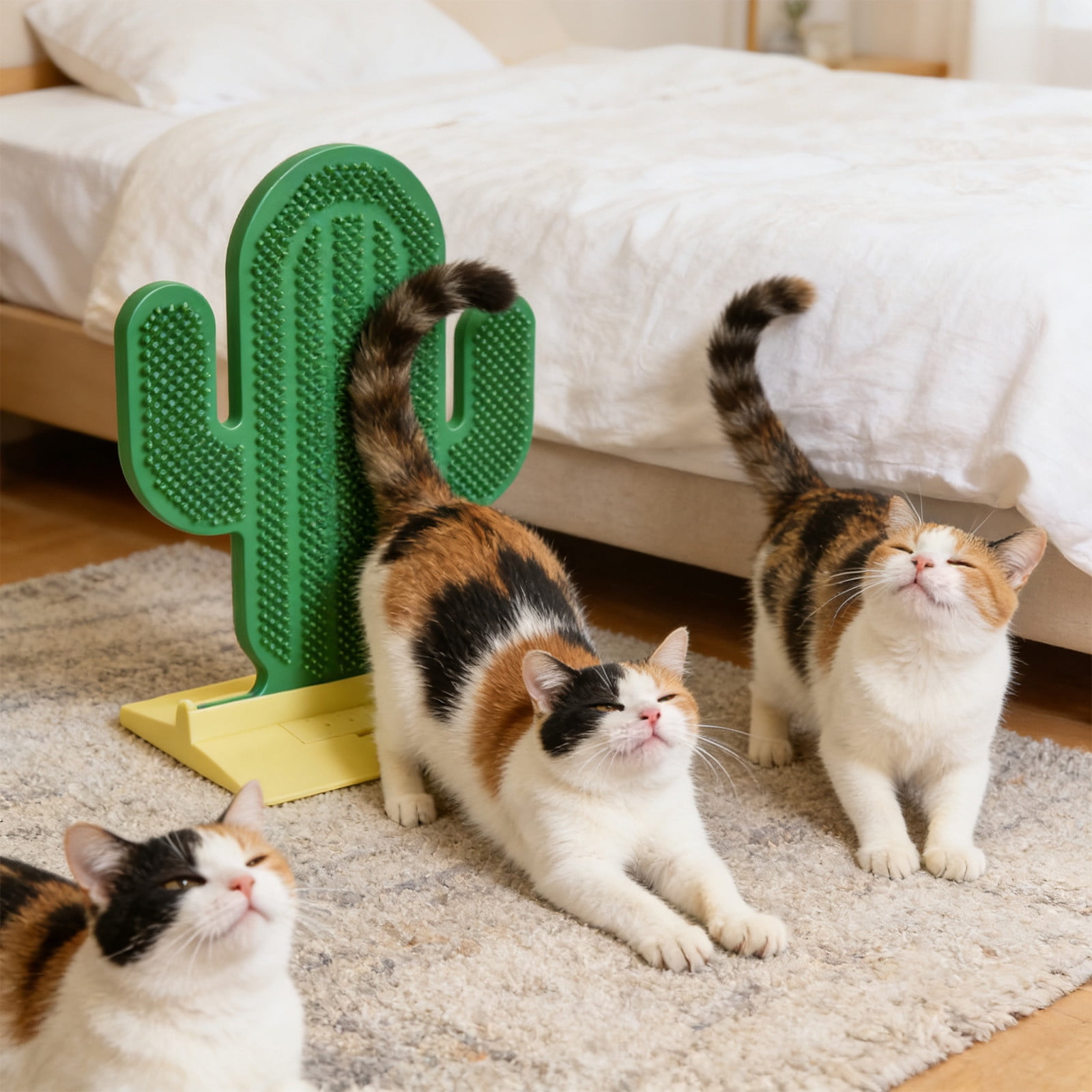 Lunxisen 1 Pcs Cat Scratching Post Corner Furniture Protector Durable Sisal Rope Toy for Indoor Cats Play and Exercise