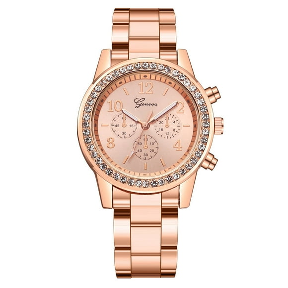 TIMIFIS Watches for Women Women Fashion Watch Clock Stainless Steel Casual Dress Wrist Crystal - Summer Savings Clearance