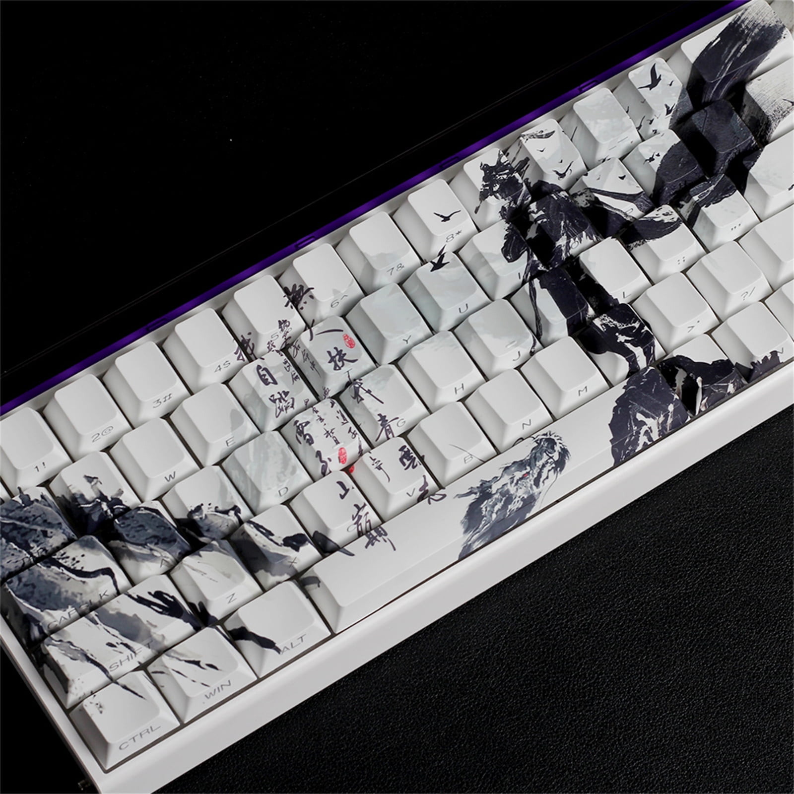 PBTs Keycaps Original Profile Dyes Sublimations Side Printing Keycaps For 60% 68% Mechanical Keyboards