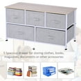 thumbnail image 6 of Living Room Cabinets 40" L 5 Drawer Horizontal Storage Cube Dresser Unit Bedroom Organizer Livingroom Shelf Tower with Fabric Bins,Primary Living Space Cabinets, 6 of 9