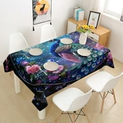czqnlg Golf Theme Tablecloth Green Grass Table Cloth for Square Tables Waterproof Durable Sports Gaming Table Cover for Kitchen Dining Room(55 X 87 Inch)