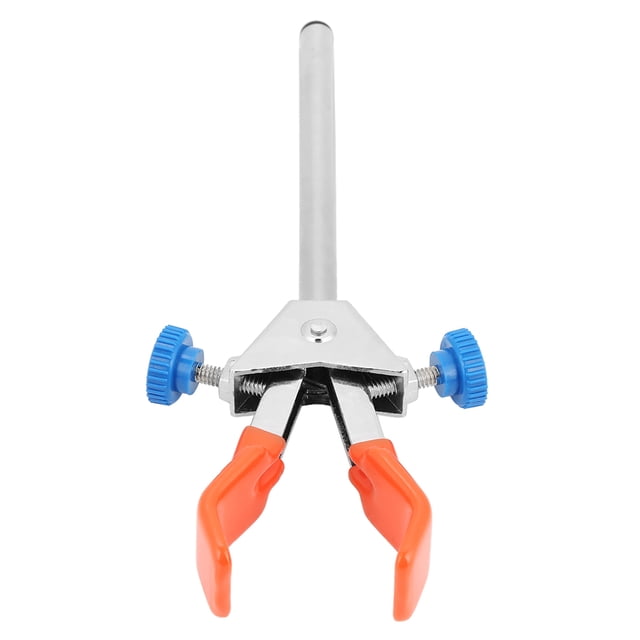 Abrazadera para matraz de plástico y aleaciones de zinc para instrumentos de laboratorio, doble regulador, soporte para tubos de ensayo de retorta