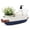 Navy, variant on 13-inch Cotton Rope Woven Toilet Tank Basket, Farmhouse Bathroom Paper Holder Organizer, White with Navy Stitching
