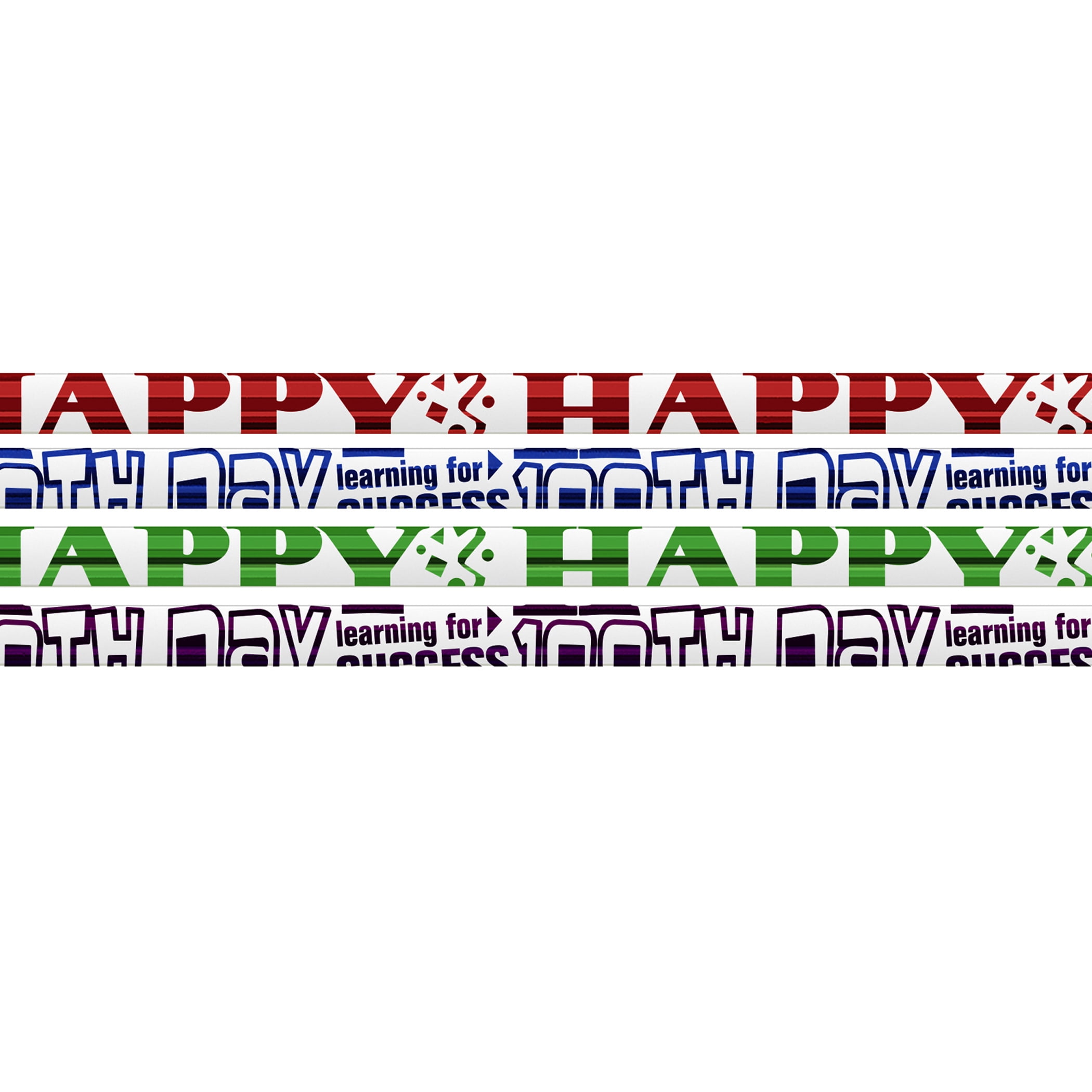 Musgrave Pencil Company Happy 100th Day Pencils, 12 Per Pack, 12 Packs