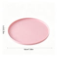 thumbnail image 3 of Round Silicone Pet Food Mat - Waterproof Dog & Cat Feeding Mat with High Lip to Prevent Spills & Protect Floors (Pink, 7''Dia), 3 of 6