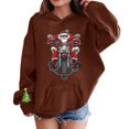 thumbnail image 3 of Mercatoo Girls Boys Santa Graphic Hoodie Long Sleeve Pullover Winter Warm Christmas Holiday Sweatshirt Tops Sweater with Pocket, 3 of 5